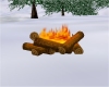 Winter Island Log Fire