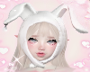 bunny white hat