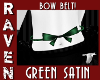 GREEN SATIN BOW BELT!