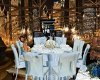 Ice Blue Wed Guest Table