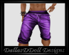 Drawstring Shorts Purple