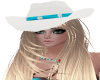 White and Teal Cowgirl