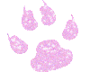pink glitter paw