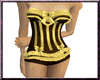 (JQ)choco n gold corset