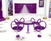 purple table/w chairs