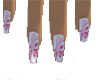 White/Pink nails