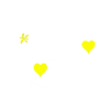 Yellow Hearts Head Sign