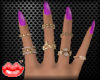 Pink Nails+Rings