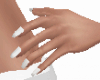 {B} White Suit Nails - F