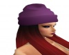 red with  purple hat