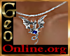 Geo Blue Dragon Necklace