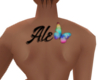 Ale Buttefly Back Tattoo
