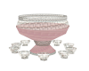 crystal pink punch bowl