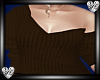 Shoulder Brown Sweater