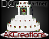 (AK)Rose wedding cake