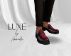 LUXE Mens Shoe Black/Red