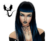 Gothic blue hairstyle