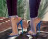 Blue Jeweled Sandals