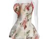 silk floral roses dress