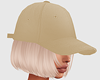 Beige Cap + Blonde Hair