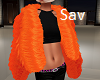 Orange Faux Fur Jacket