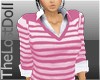 ✿ striped sweater pink