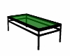 blk table w/ green glass