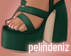 [P] Barb green sandals
