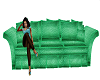 Green Satin Sofa