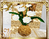 white Deco Flowers gold