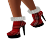Red Plaid Booties