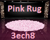 Round Pink Furry Rug