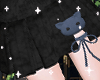 ♡ Skirt Black + Cat