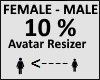 Avatar scaler 10%