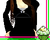 [lala] black cardigan