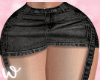 W| Black Jean Skirt
