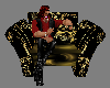 Black/Gold Casual Chair