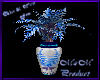 MzM BlueNWhite Leaf Vase