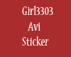 [G] Girl3303 Avi Sticker
