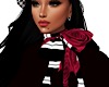 Bow Scarf Stripe & Roses