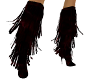 red/black tassled boots