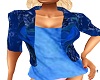 blue rose vest & blouse