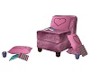 Pink Girls Reading Chair