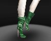 Green Silky Boots