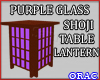 Purple Glass Lamp Table