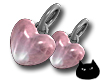0123 Heart Earrings Pink