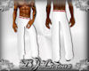DJL-Pants Wht w Red Belt