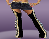 Black Chaps/Jean Shorts
