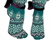 *Teal Xmas Sweater Socks