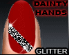 Red Nails Glitter 01